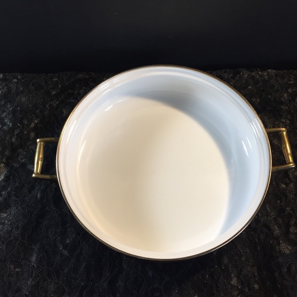 ❌HP Vintage porcelain enamel cookware skillet lid frying pan cooker - Picture 3 of 11